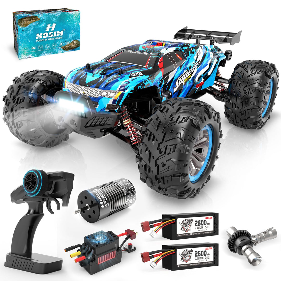Hosim 1:10 Ferngesteuertes Auto Bürstenloses RC Autos Offroad 1/10 4WD, 68+ km/h, Hobby Grade Offroa