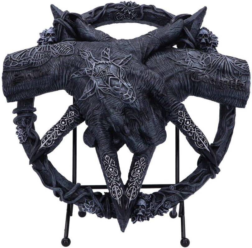 Nemesis Now, Schwarz, Hold of Baphomet, freistehend, 24,5 cm, Harz Einzelbett, Einzelbett