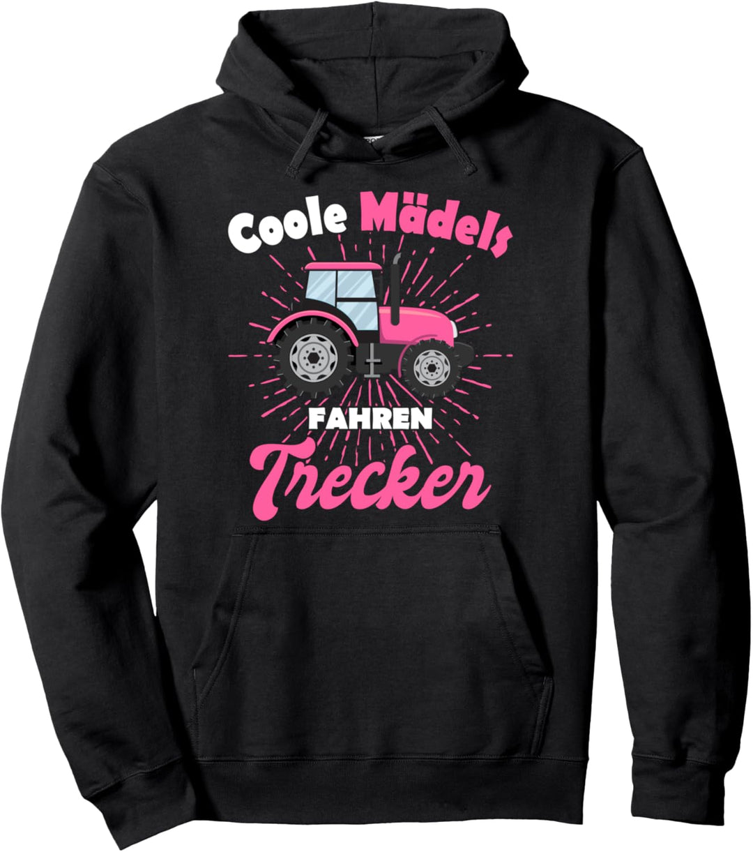 Coole Mädels Fahren Trecker Landwirtin Traktor Bäuerin Pullover Hoodie