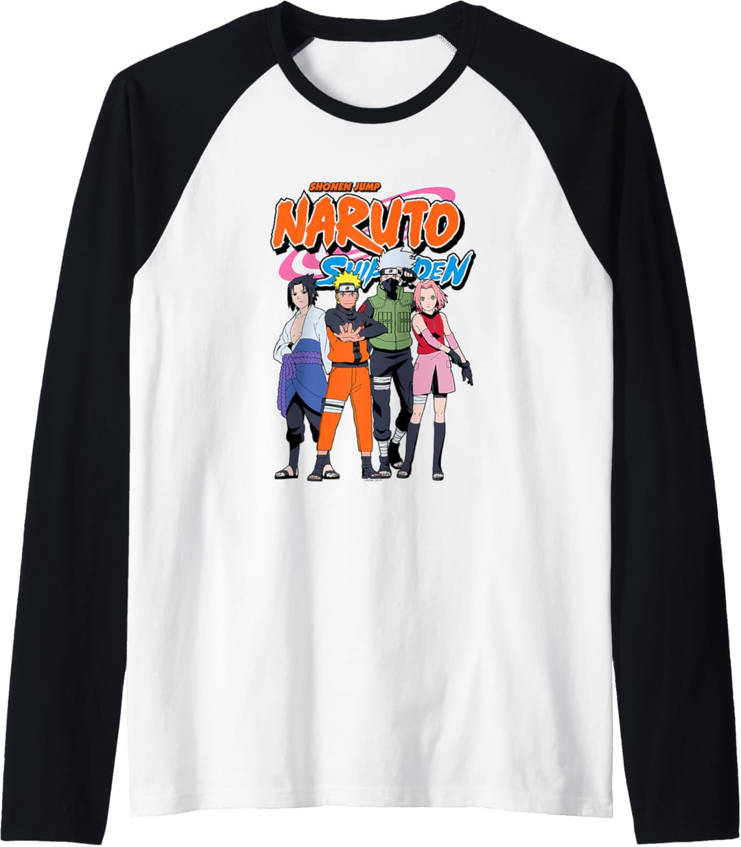 Naruto Shippuden Team 7 mit Naruto Logo Raglan