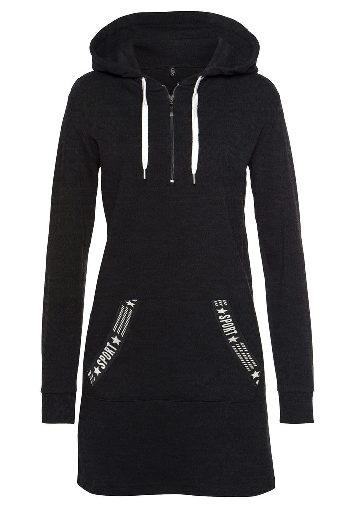 TrendiMax Damen Hoodie Kleid Herbst Langarm Sweatshirts Kapuzenpullover Streetwear Jumper Pullover M