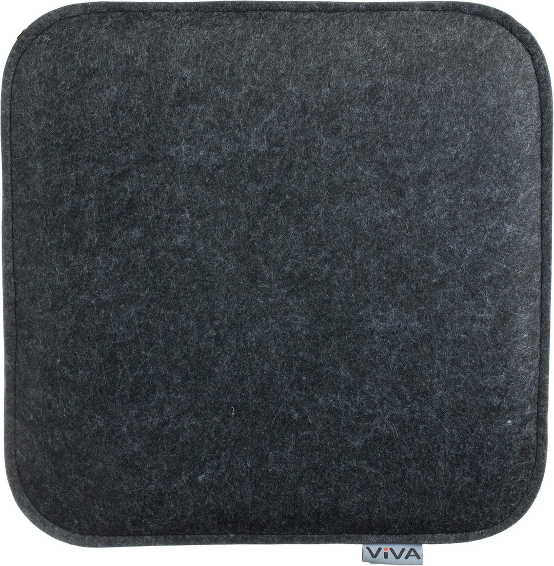 Brandsseller Sitzkissen Filz Eckig 8er Set 35x35x2 cm Stuhlkissen Sitzpolster Auflagen Anthrazit, An