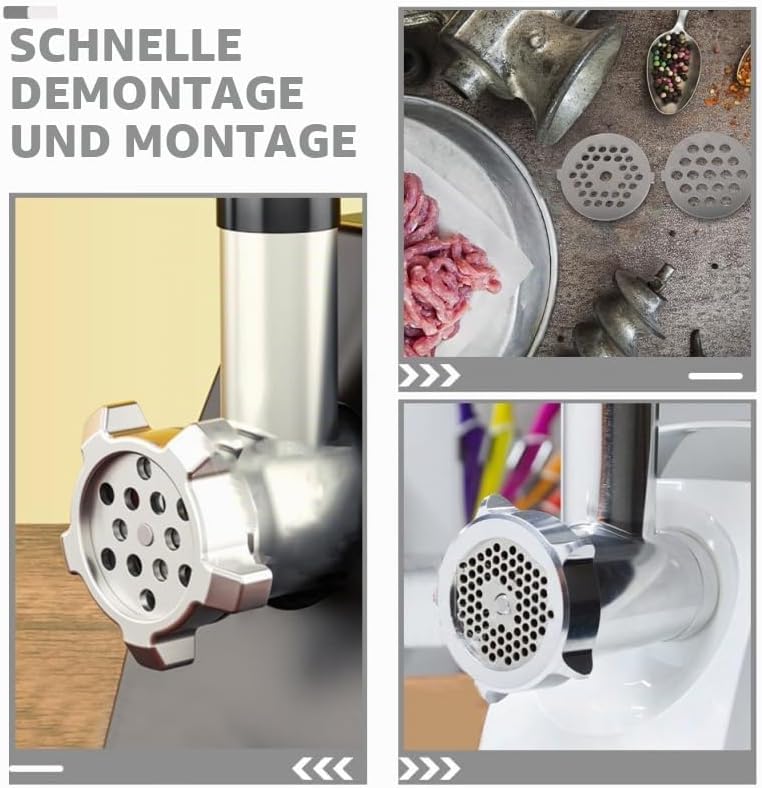 Gatuida 6stücke Edelstahl Schneidplatten Mit Austauschbaren Fleischwolfplatten Für Fleischwölfe Flei