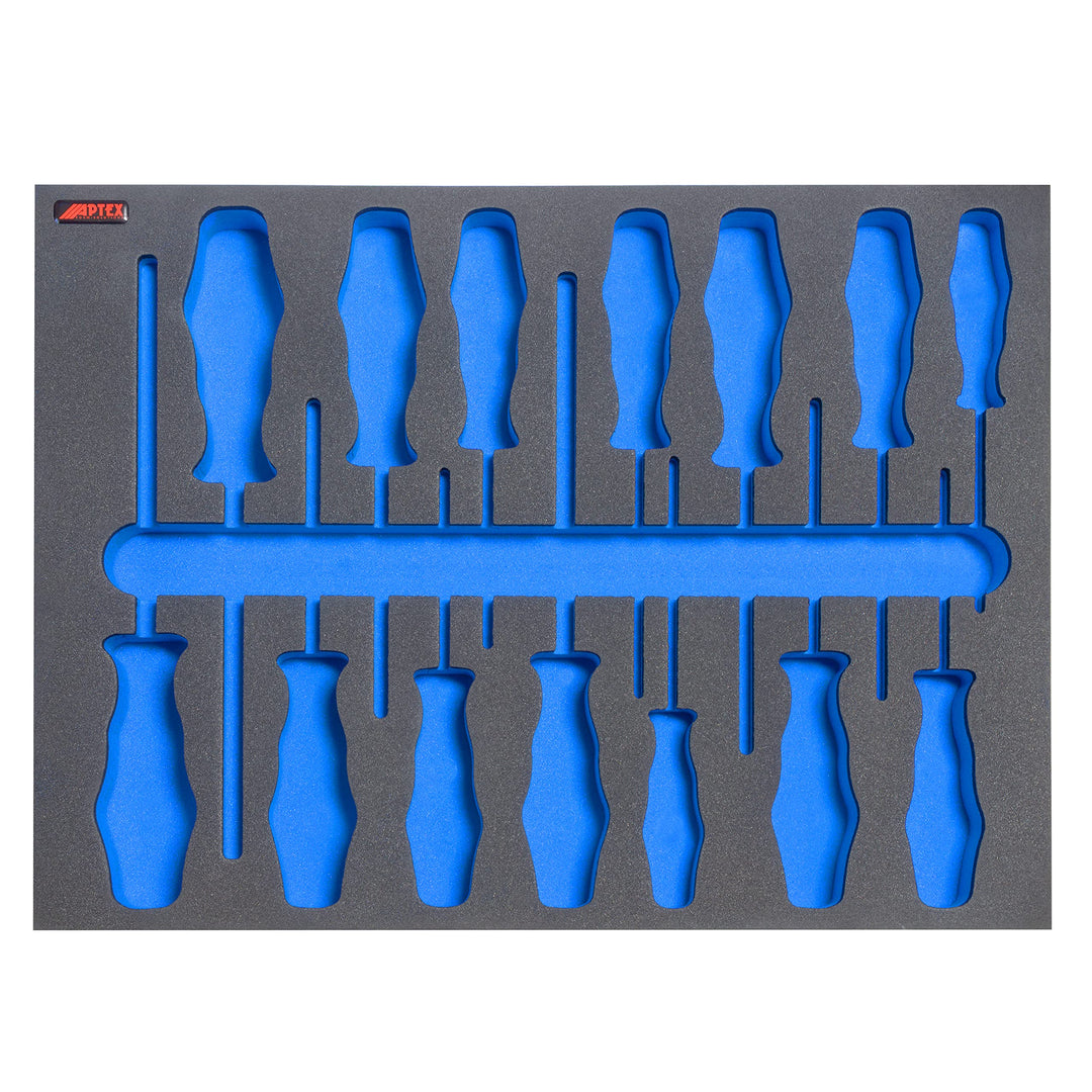 APTEX Schaumeinlage passend für Wera Schraubendreher Set Big Pack 300 Kraftform 14 teilig 300x400x35