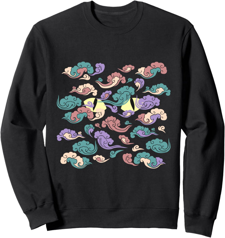 Japanisches Windwolken-Anime-Geschenk für sie Sweatshirt