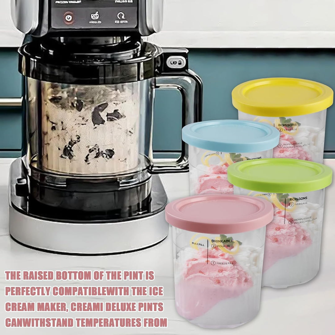 4er-Set Creami Behälter für die Ninja Creami Eismaschine, Creami Deluxe Behälter/Becher für Ninja Ei