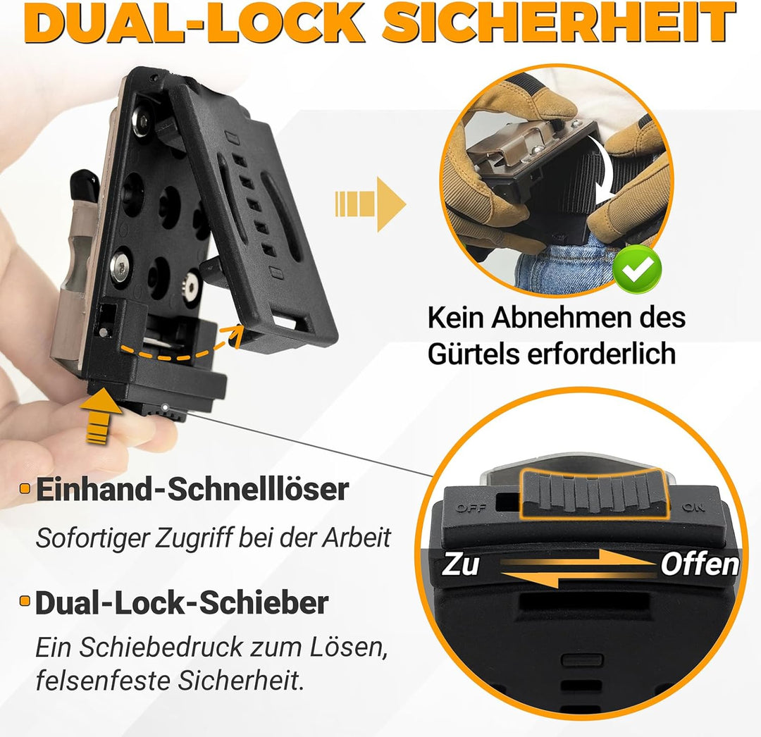 otuiaim Clip-on Werkzeug Gürtelclip - Clip-on Werkzeuggürtelhalter, 304 Edelstahl Werkzeugclips für