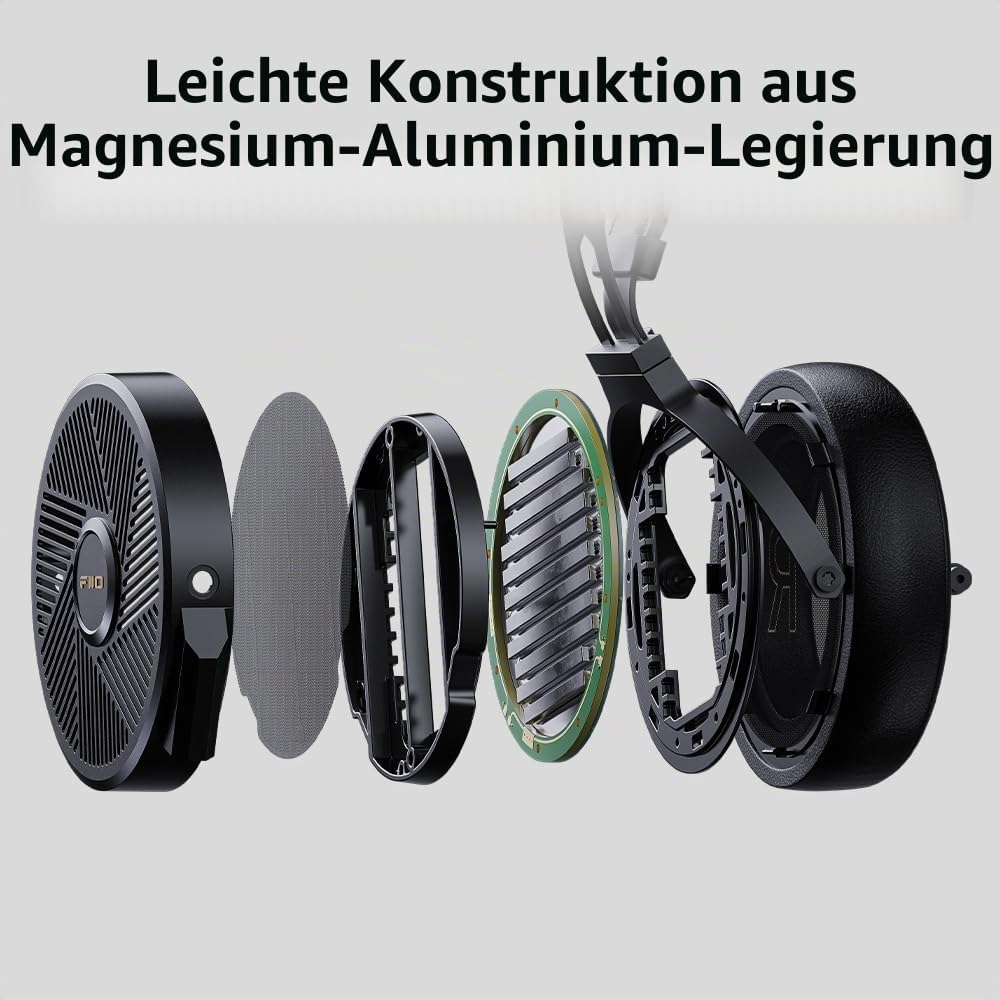 FiiO FT5 Open-Back 90 mm planar magnetische Kopfhörer für Audiophile/Studio, toller Klang, hohe Empf