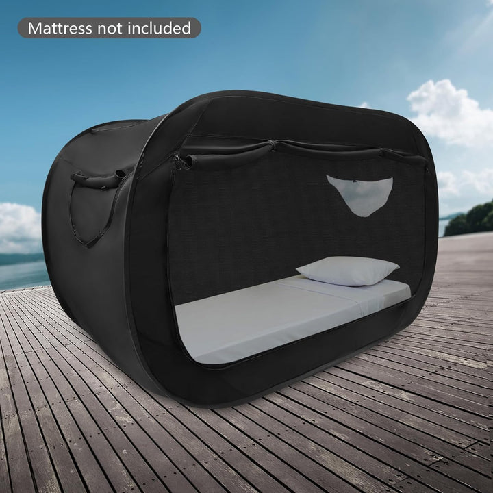 Bettzelt 190×90×100cm, Pop-up Schlafzelt mit Moskitonetz | Verdunkelnd, vierseitig belüftet, faltbar