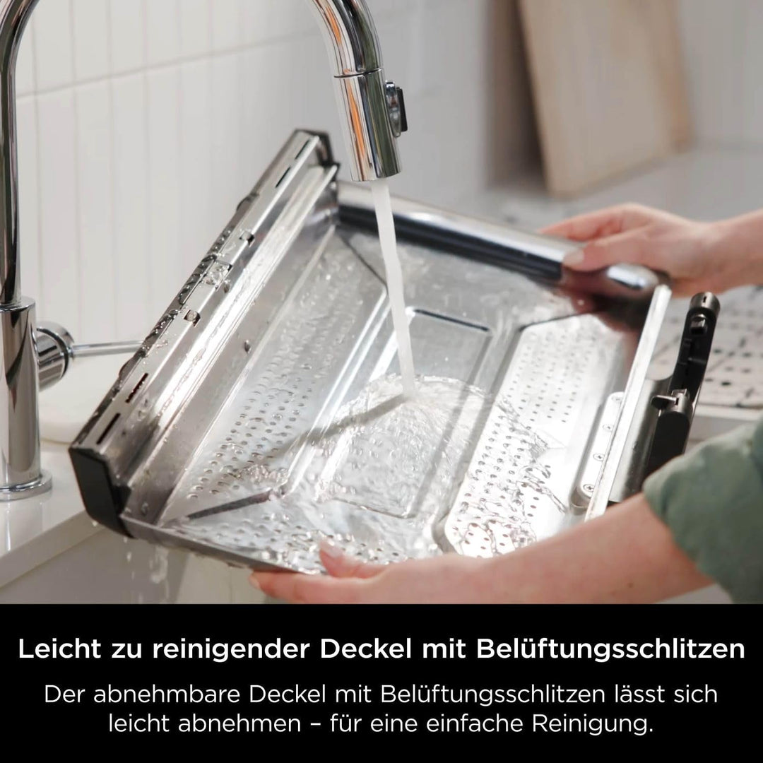 Ninja Sizzle Pro XL Indoor-Grill & Plancha, inklusive Grillplatte & oberer Plancha mit Antihaft-Kera