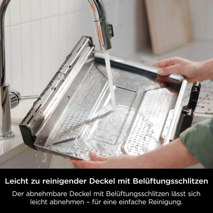 Ninja Sizzle Pro XL Indoor-Grill & Plancha, inklusive Grillplatte & oberer Plancha mit Antihaft-Kera