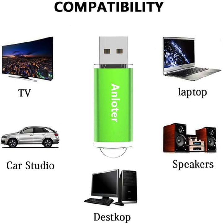 Anloter 50 Stück USB-Flash-Laufwerk Memory Flash Stick Pen Drive Daumen Speicher Speicher für Comput
