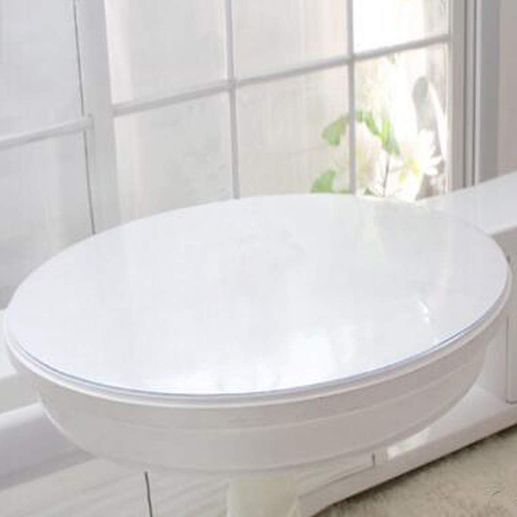 Ever Fairy Runde transparente PVC-Tischdecke 1.5mm/2mm, wasserdicht, Kunststoff, Tischsets, Schreibt