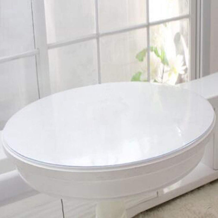 Ever Fairy Runde transparente PVC-Tischdecke 1.5mm/2mm, wasserdicht, Kunststoff, Tischsets, Schreibt