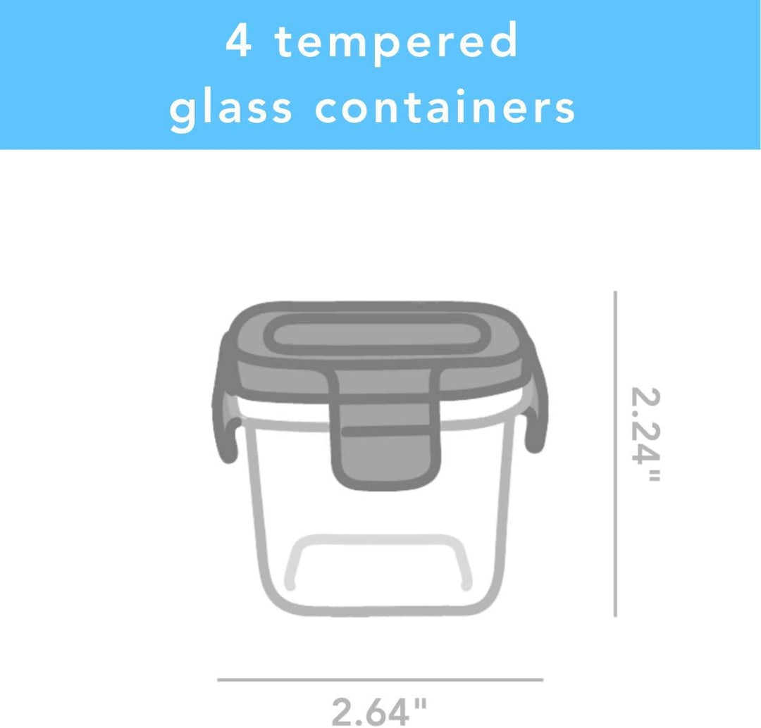 Wean Green GL428GP Cubes 4er set aus Glas - Garden Pack, 120 ml