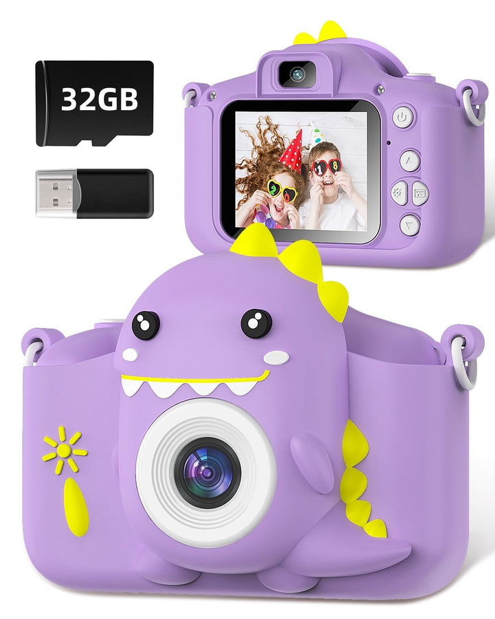 Kinderkamera, Gofunly Kinder Kamera 1080P 2,0-Zoll-Bildschirm Fotoapparat Kinder mit 32GB-Karte Self
