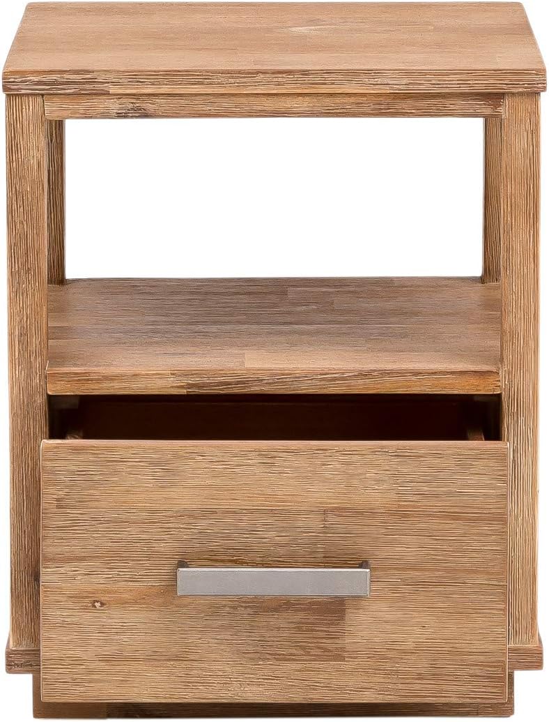Woodkings® Nachttisch Woodville Holz rustikal Schlafzimmer Beistelltisch Nachtkommode Nako Design Ma