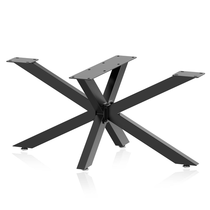 Tischkufen Tischgestell aus Stahl 43x58x98cm Spidergestell in Schwarz Tischbeine mit Spider-Profil,