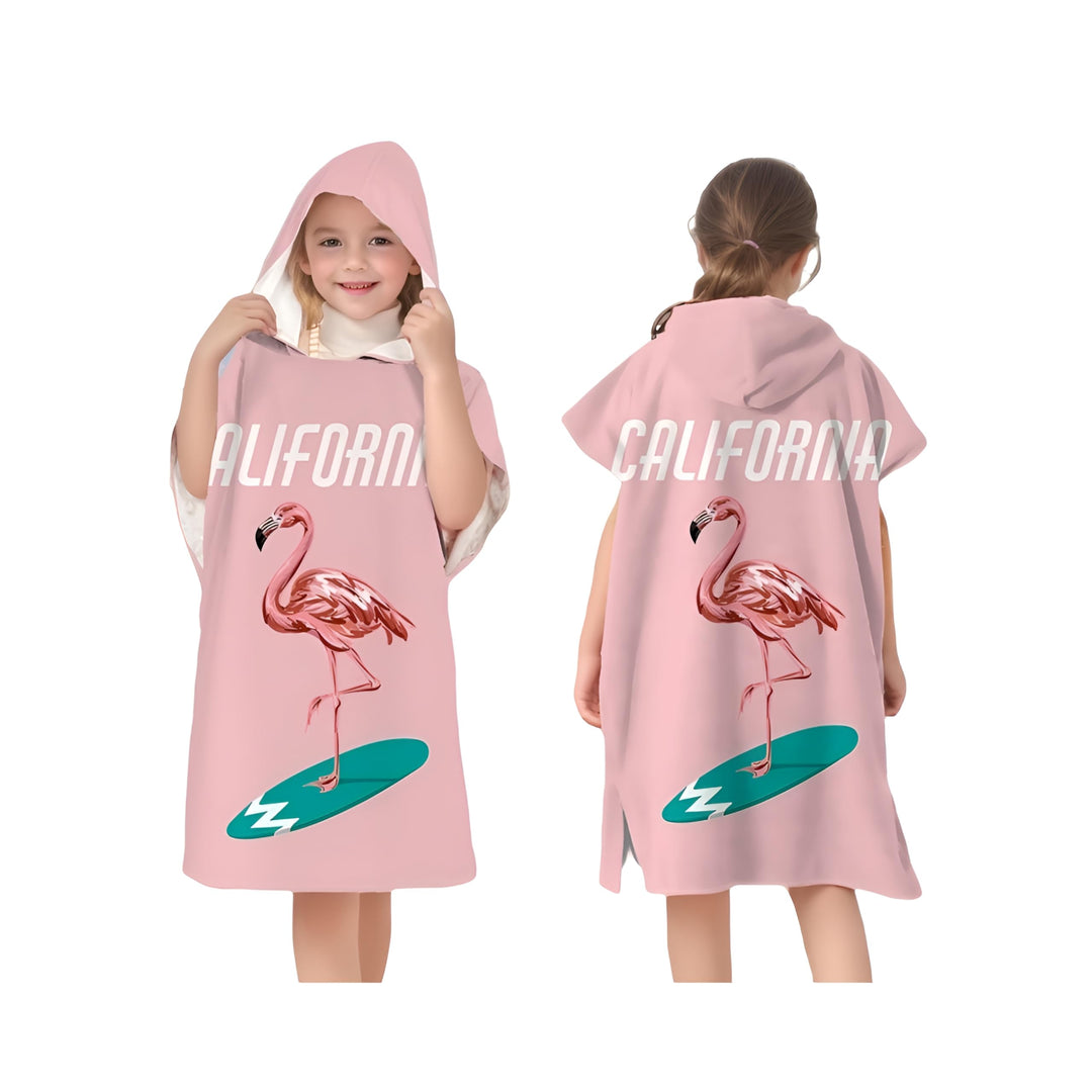 Proumhang Kinder Surf Poncho Badeponcho Mikrofaser Bademantel Strandtuch Frottee Wechselmantel Wasse