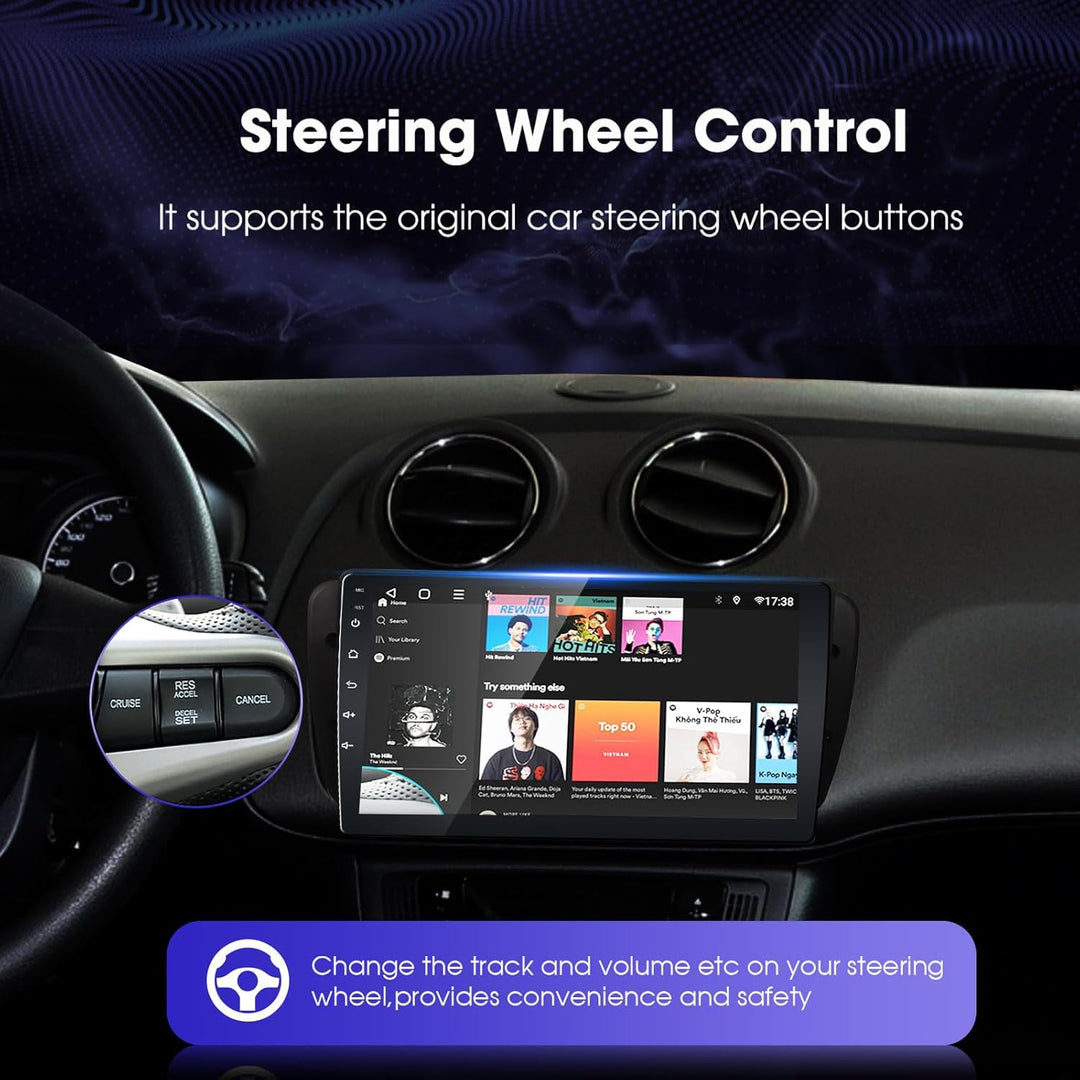 EZoneTronics Android 10.1 Autoradio Stereo 9 Zoll für Honda CR-V 2008-2011 Touchscreen-Headunit GPS-