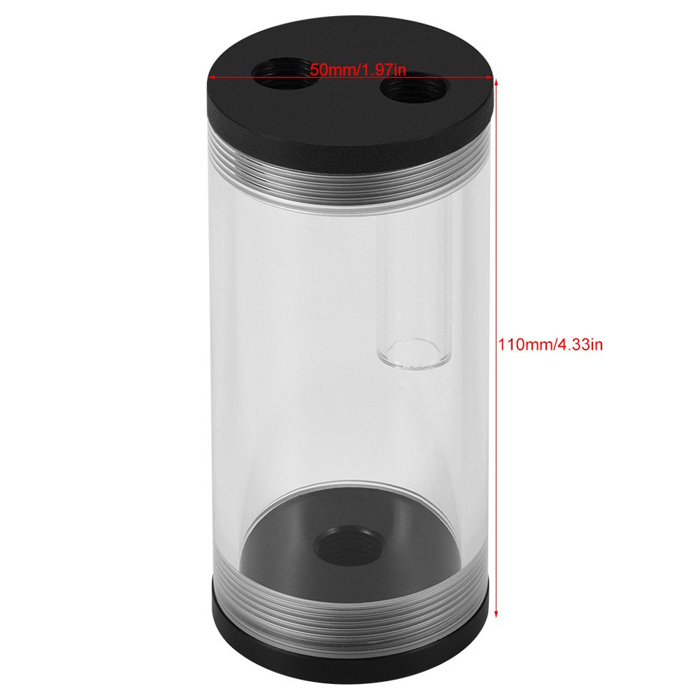Cuifati Kühlbehälter, PC-Computer Flüssigwasserkühlung Ra/Diator Acrylzylinder Wasserbehälter Tank K