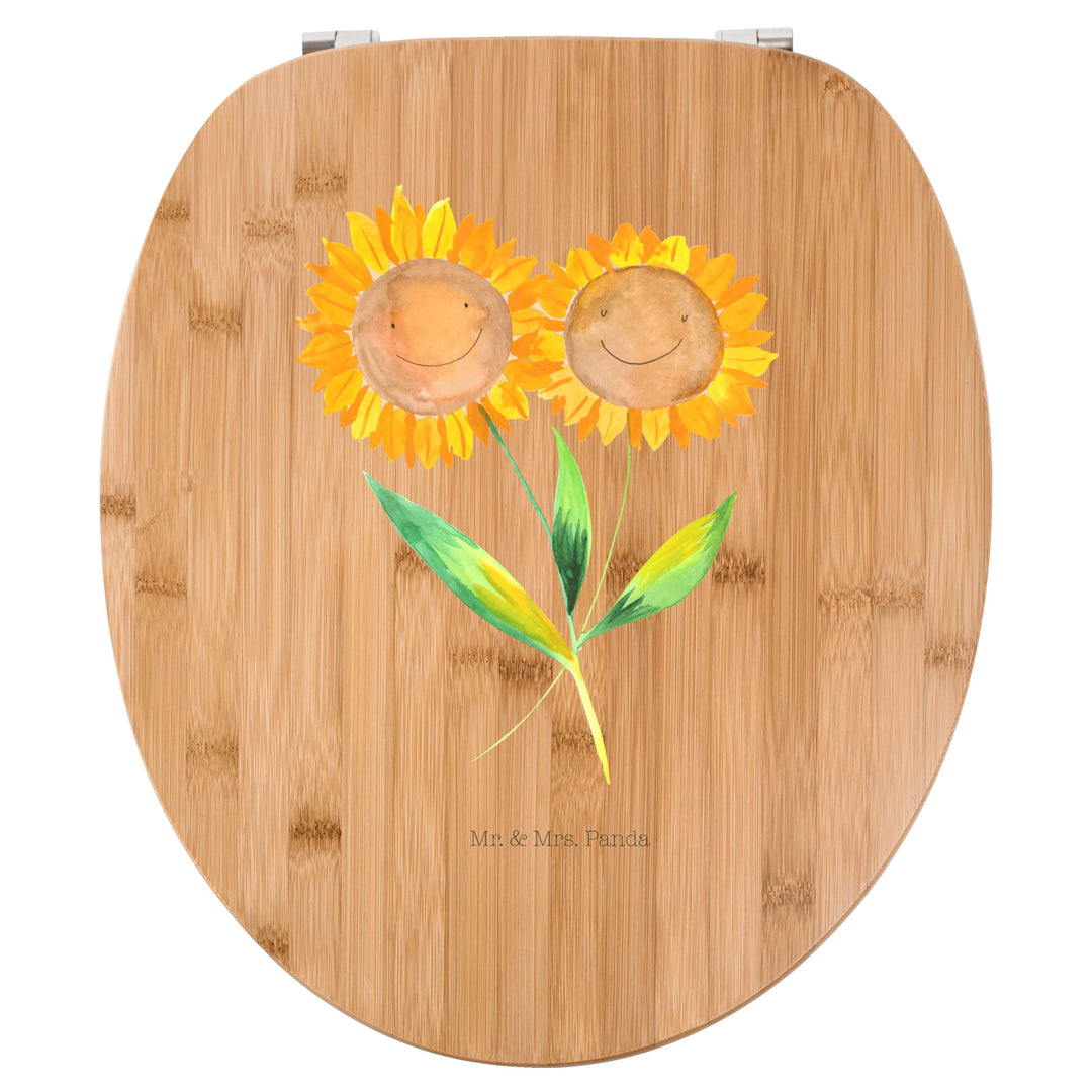 Mr. &amp; Mrs. Panda Motiv WC Sitz Sonnenblume - Geschenk, Frühlings Deko, Blumen Deko, Lieblingsmensch,