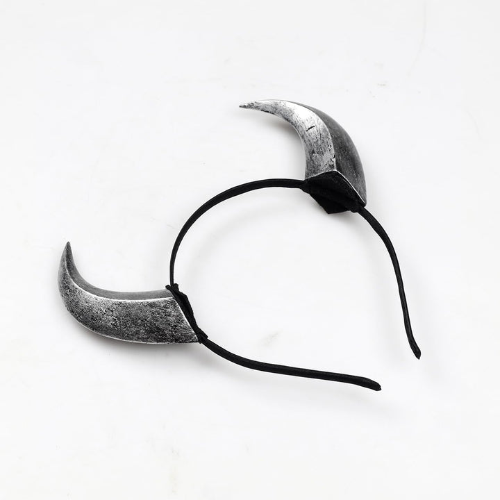 keland Maleficent Hörner Haarreif Tiefling Hörner Kopfschmuck Teufelshörner Halloween (G-Grau), G-gr