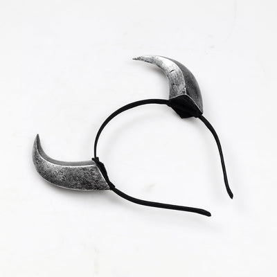keland Maleficent Hörner Haarreif Tiefling Hörner Kopfschmuck Teufelshörner Halloween (G-Grau), G-gr
