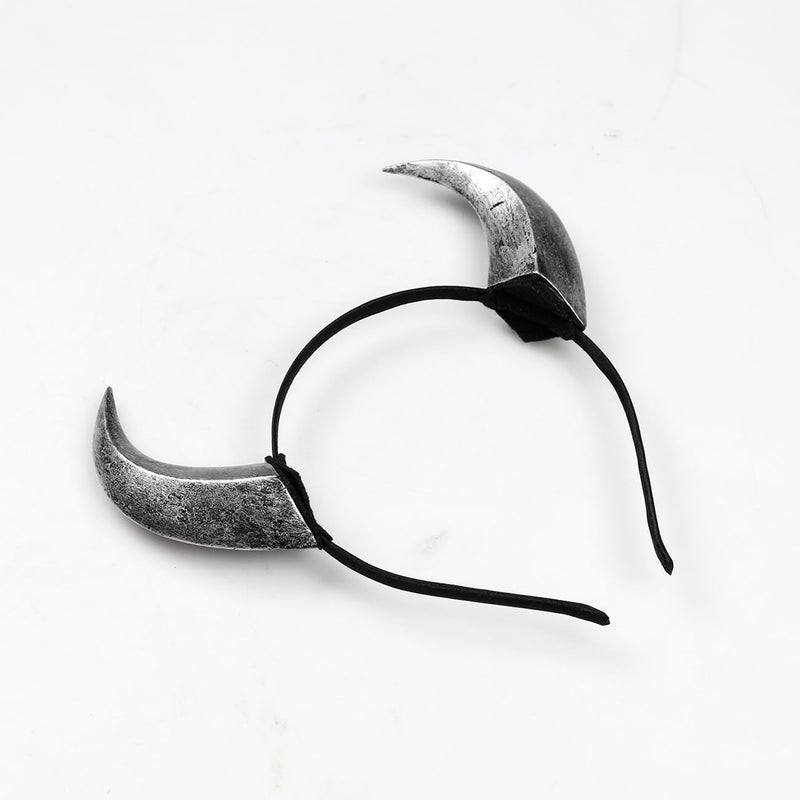 keland Maleficent Hörner Haarreif Tiefling Hörner Kopfschmuck Teufelshörner Halloween (G-Grau), G-gr