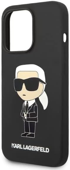 KARL LAGERFELD KLHCP14LSNIKBCK Hülle für iPhone 14 Pro 6,1" hardcase Schwarz Silicone Ikonik