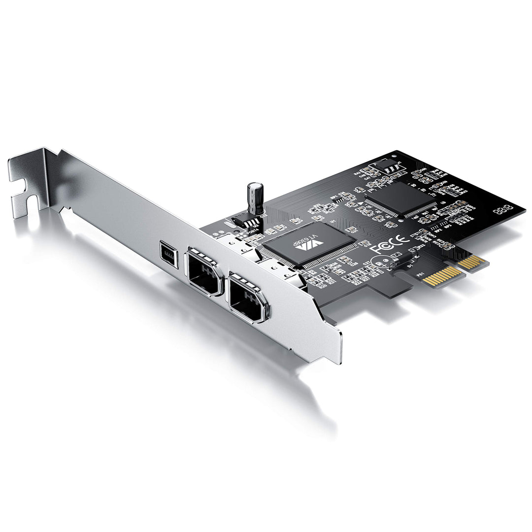 CSL PCI Firewire Karte Erweiterungskarte PCI-E 3 Anschlüsse 1394a Controller-Karte 2 x 6 Pin und 1 x