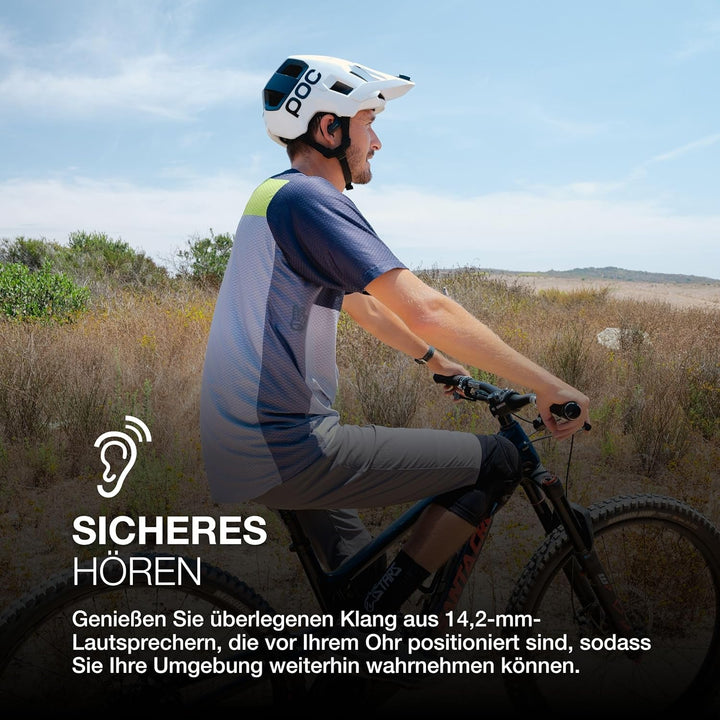 JLab JBuds Open Sport Kopfhörer – Kabellose Open-Ear Sportkopfhörer mit Ohrbügeln, 26 Std. Laufzeit,