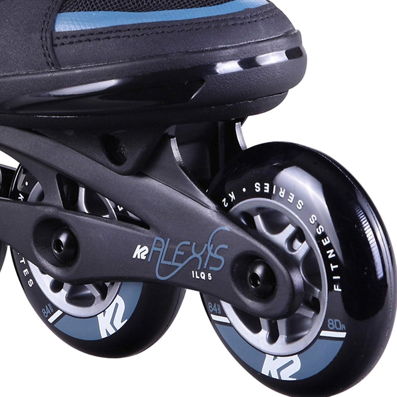 K2 Skates Damen Inline Skates ALEXIS 84 SPEED ALU, black - steel blue, 30D0270 Black Steel Blue EU: