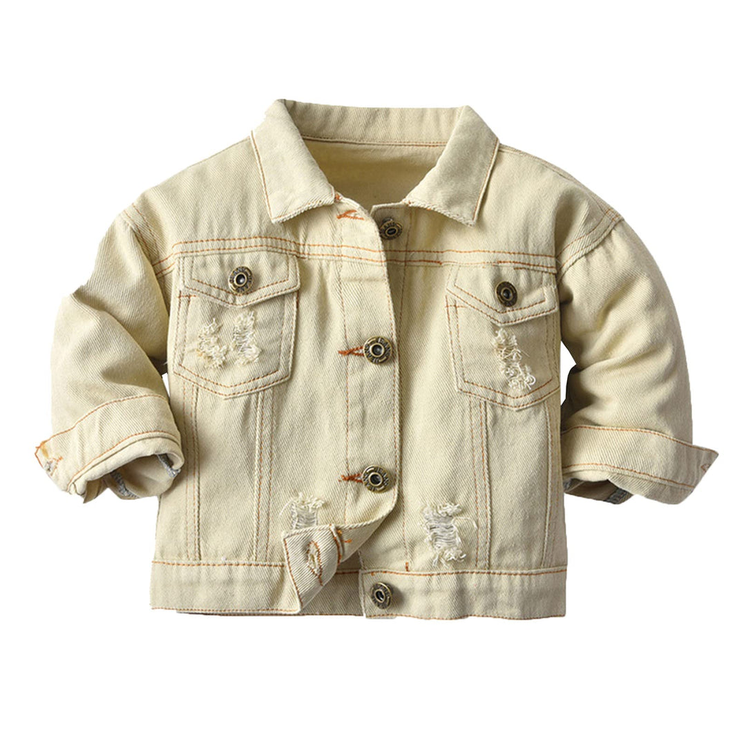 Baby Kinder Winterjacke Modische Einfarbig Jeansjacke Wintermäntel Lang Herbst Winter Oberbekleidung