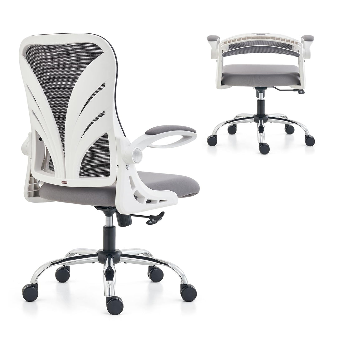 HOLLUDLE Ergonomischer Bürostuhl mit Klappbarer Rückenlehne, Schreibtischstuhl mit Erweitertem Sitz(