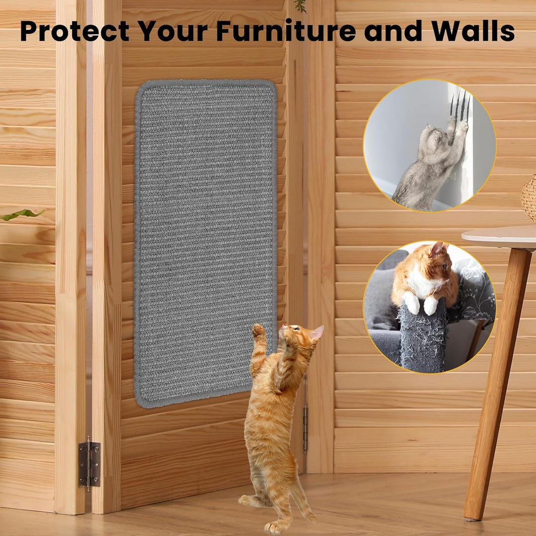 2 Stück Kratzwand für Katzen, Kratzmatte Katze Wand 50 x 25 cm, Eckenschutz Katze, Sisal Katzen Krat