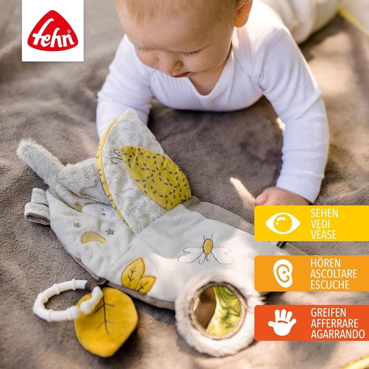 Fehn Fühlbuch Koala - Buggybuch aus Stoff - Babyspielzeug Buch mit Quietsche, Rassel, Raschelpapier