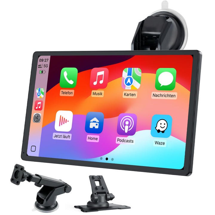9.26 Zoll CarPlay Display mit IPS Touchscreen, kabellosem Apple CarPlay und Android Auto, Bluetooth