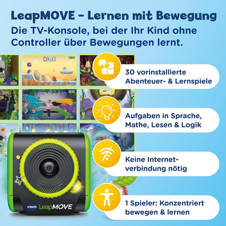 VTech LeapMOVE Lernkonsole Kinder I Interaktive Spielkonsole für Fernseher I Lernspiele ab 4 Jahre I