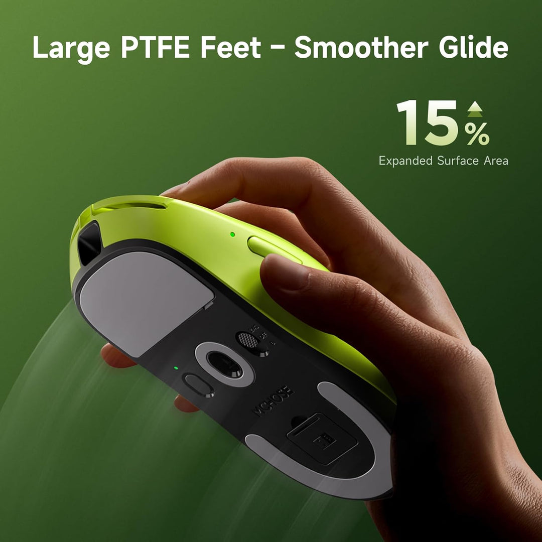 MCHOSE A7 V2 Pro Ultraleicht 59 g Kabellose Gaming-Maus, 26000 DPI Sensor, 8000 Hz Abtastrate, 650 I