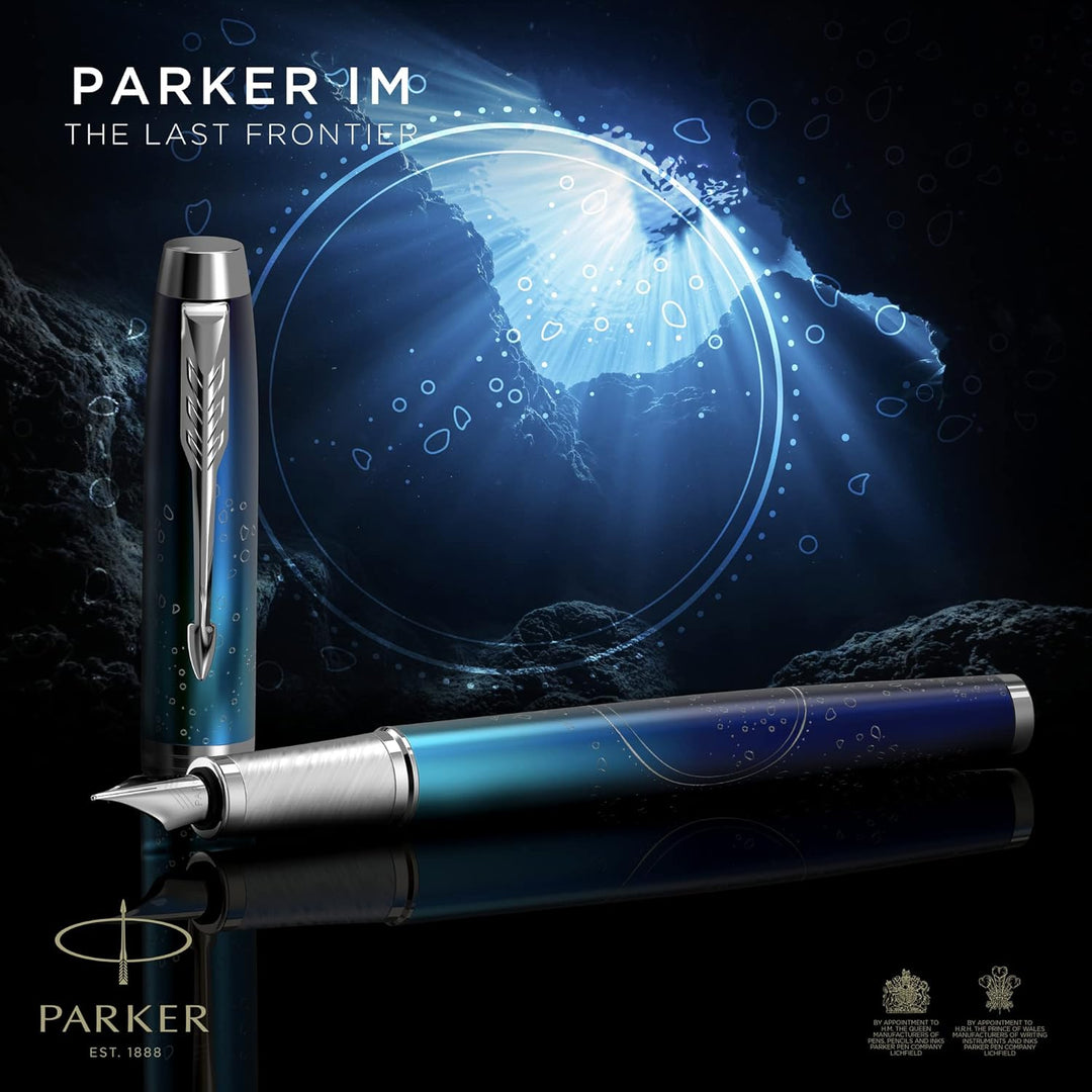Parker Füllhalter IM Premium Special Edition Submerge | feine Spitze | schwarze Tinte | mit Prestige