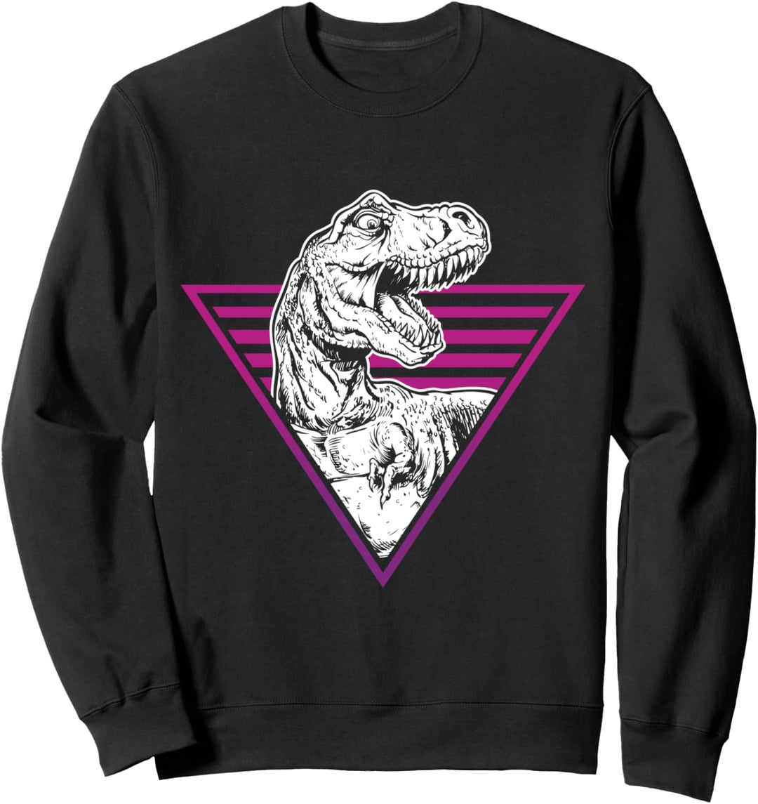 Vaporwave Dinosaurier T Rex Dino Fan Dinosaurier Vaporwave Sweatshirt
