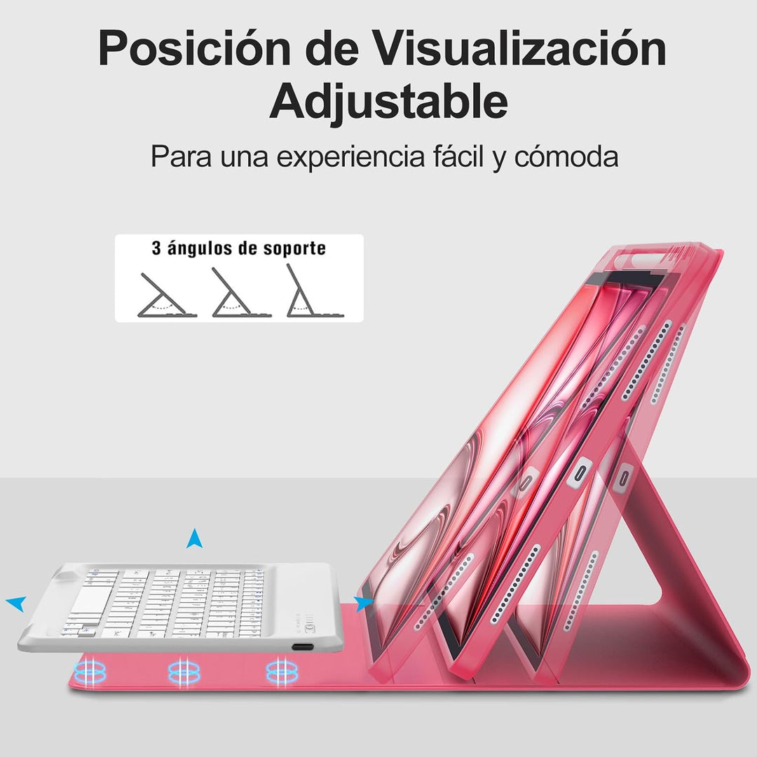 FOGARI Tastatur für iPad Air 13 M2/M3 2024/2025, Schutzhülle für iPad Air 13 2024/2025, mit Spanisch