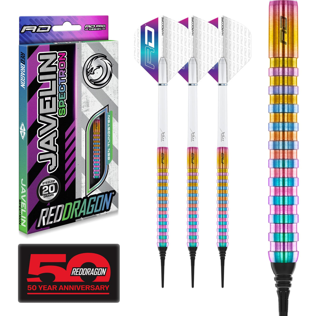 RED DRAGON Javelin Serie Premium Wolfram Softip Darts Set mit Flüge und Schäften 18G 1, 18G 1