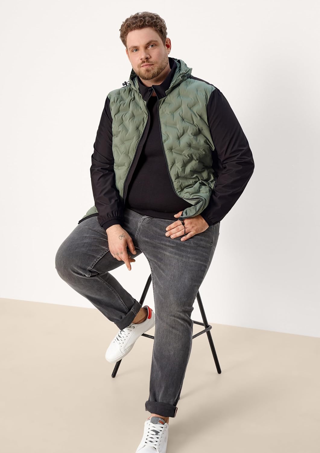 s.Oliver Herren Jacke Langarm 4XL Grosse Grössen Khaki/Oliv, 4XL Grosse Grössen Khaki/Oliv