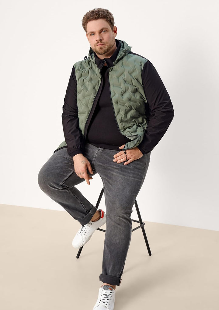 s.Oliver Herren Jacke Langarm 4XL Grosse Grössen Khaki/Oliv, 4XL Grosse Grössen Khaki/Oliv