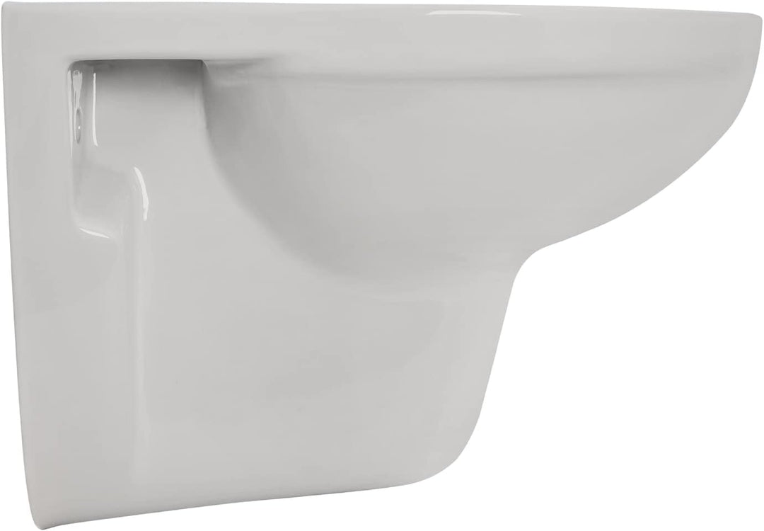Calmwaters® Hänge WC spülrandlos in Manhattan-Grau, Wand-WC mit Abgang waagerecht, Tiefspül WC ohne