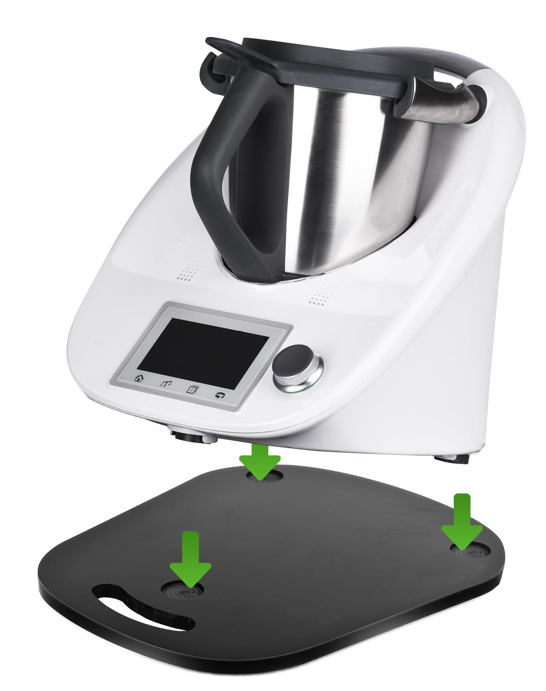 Gleitbrett für Thermomix TM6 TM5, 8mm Rollbrett Thermomix TM6 TM5 mit Rollen und Handgriff, Gleitbre