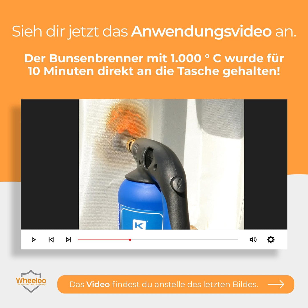 Wheeloo Ebike Akku Tasche I sicher Laden Dank Kabeldurchführung I Sicherheitstasche in Zwei Grössen