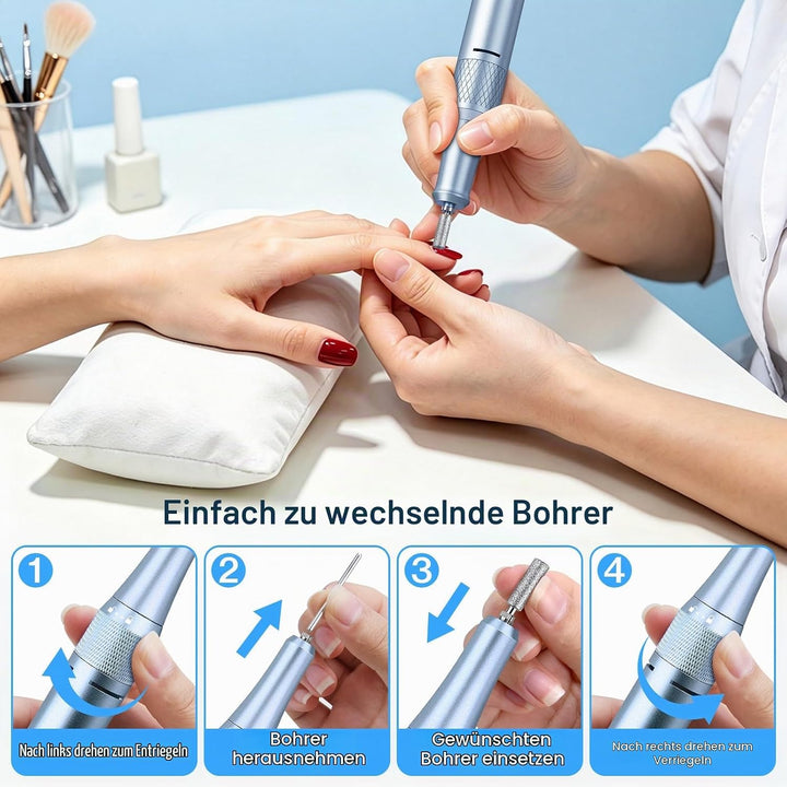 Cadrim Nagelfräser, 45000 U/min Nagelfräser für Gelnägel, Elektrische Nagelfeile Maniküre Pediküre S